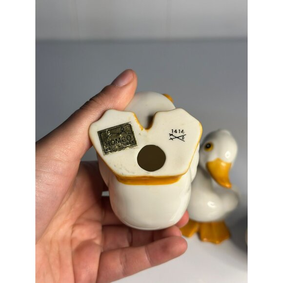 VTG HOMCO #1414 Ceramic Ducklings Set of 3 - White Duck Figurines 2.75” Tall - Picture 5 of 9